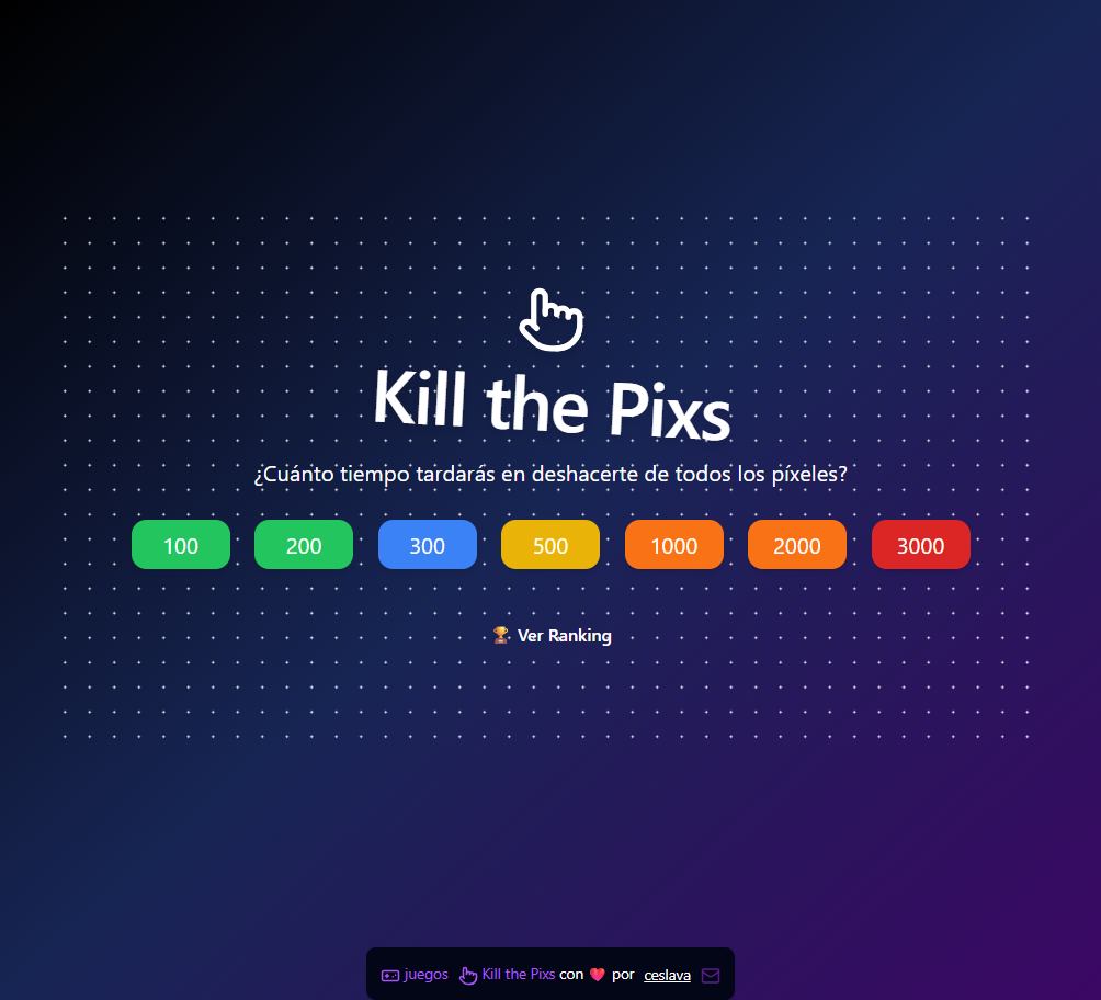 Kill the Pixs: acaba con los píxeles de la pantalla