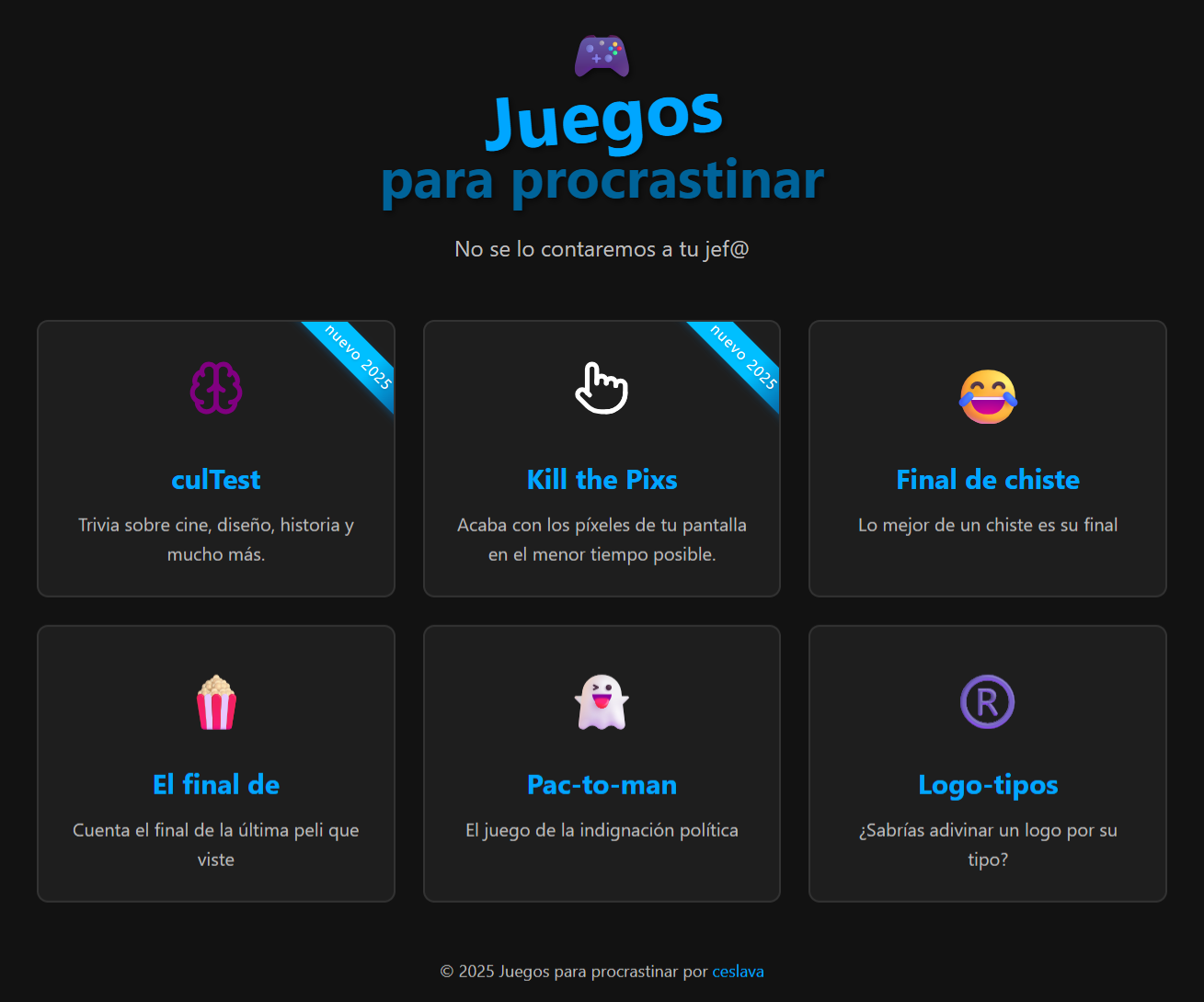 Juegos para procrastinar